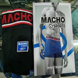 Mens Macho Sporto Underwear Mini Trunk Assorted Pack of 2 pc Size  L/90 XL/95 XXL/100  Available BLT